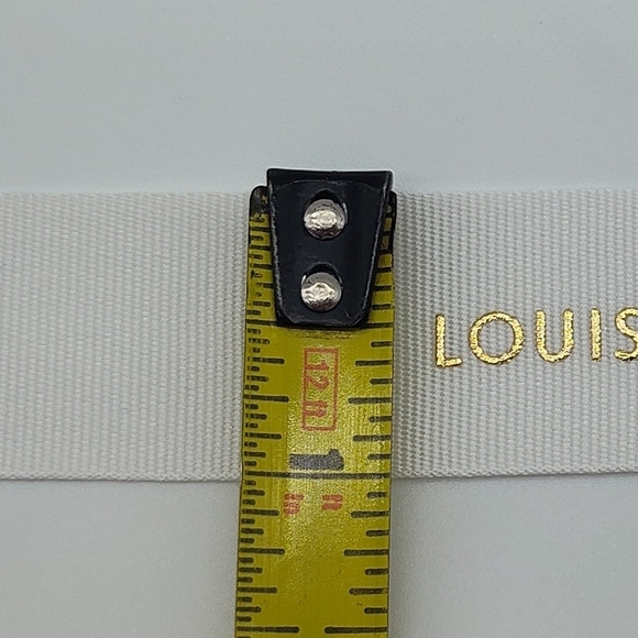 LOUIS VUITTON 1" White Gold Logo Ribbon (Two) 2-Yard Luxury Gift Wrap LV - Picture 3 of 3
